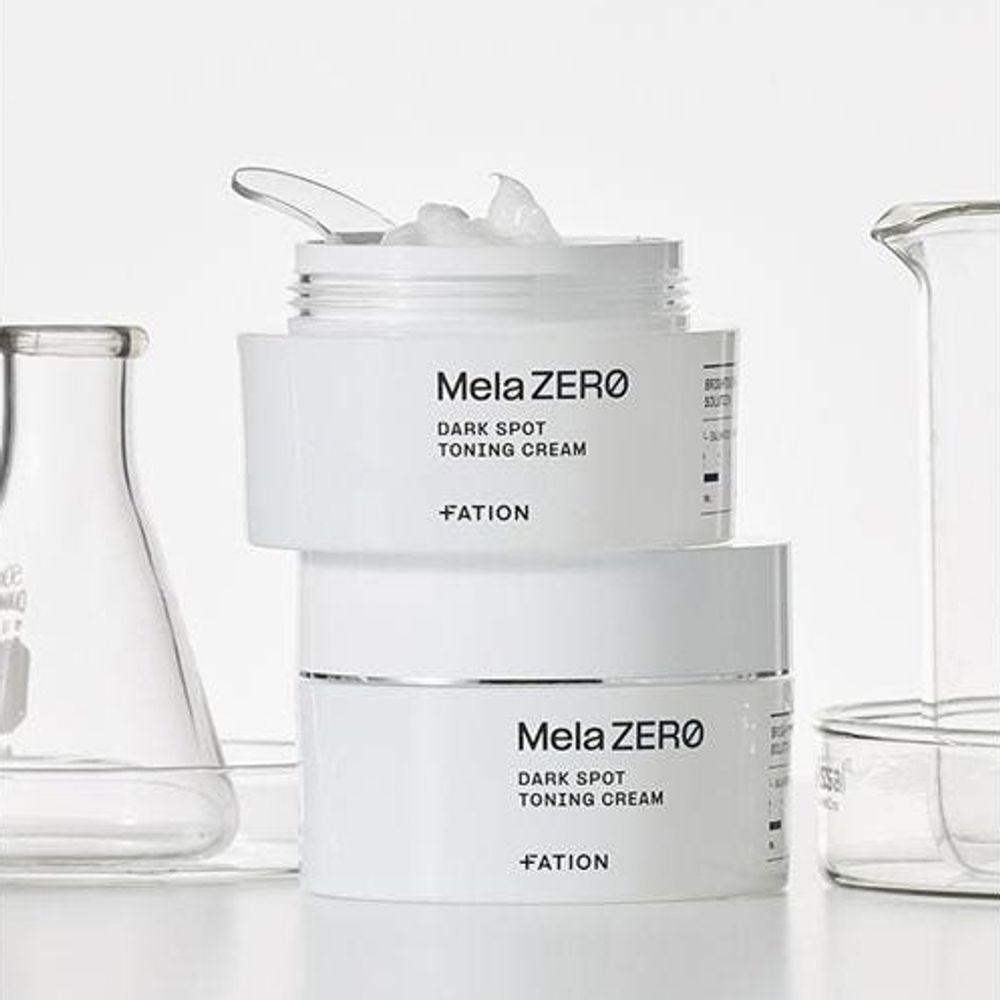 FATION Mela ZERO Dark Spot Toning Cream 50ml×2EA – LNPico Tone-UP Complex™, Niacinamide, Arbutin & Tranexamic Acid, Daily Brightening Moisturizer for Uneven Tone _ Made in KOREA
